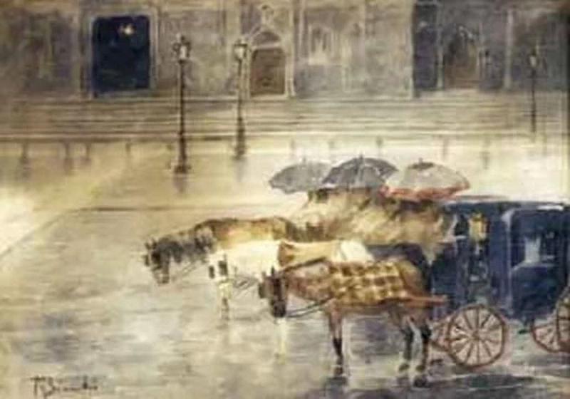 Carrozza sotto la pioggia